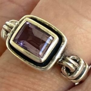 Silpada Emerald cut Amethyst Ring